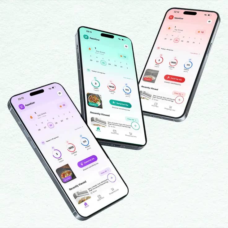 Appetizer app preview