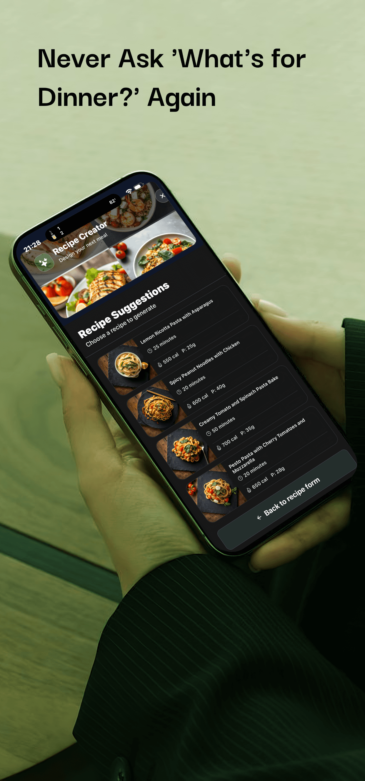 Appetizer recipe creator