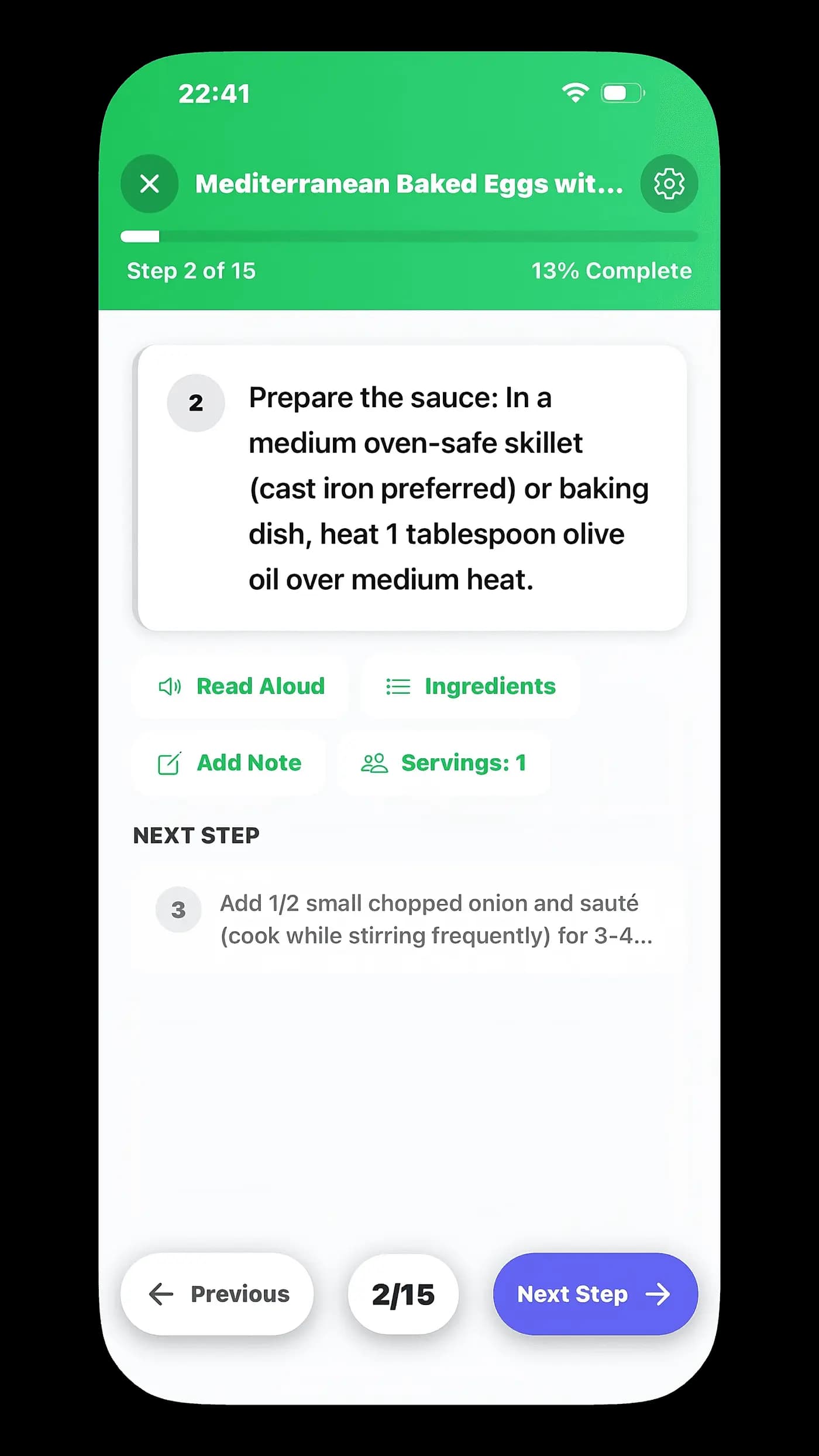 Cooking mode