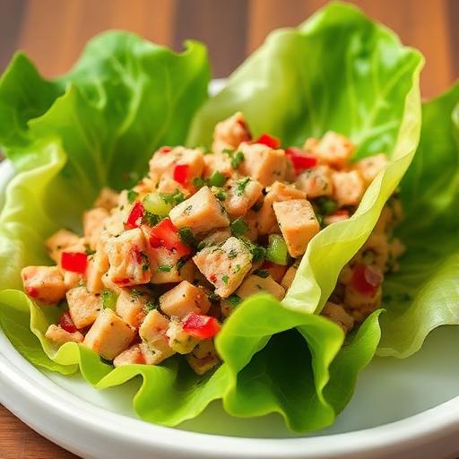 Keto tuna salad lettuce wraps