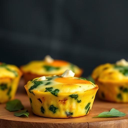 Spinach and feta egg muffins